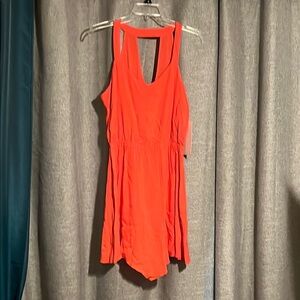 Emerald Sundae Orange Halter Sundress Cocktail